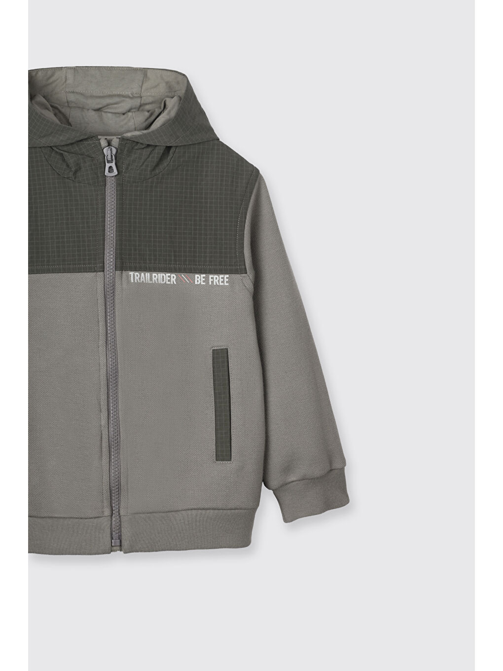 Erkek Çocuk Fermuarlı Sweatshirt Antrasit-1