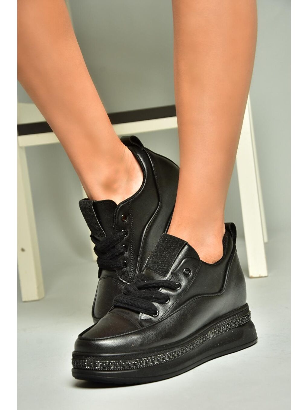 S6020087 Siyah Kadın Sneakers-2