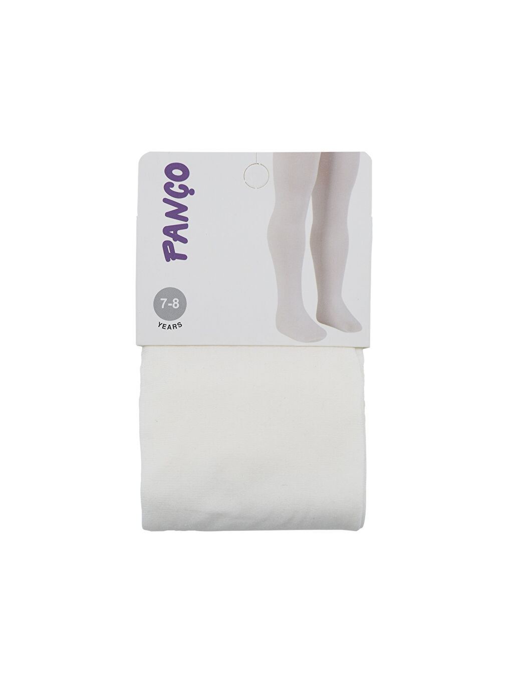 Kız Çocuk Düz Mikro Külotlu Çorap Ekru-2