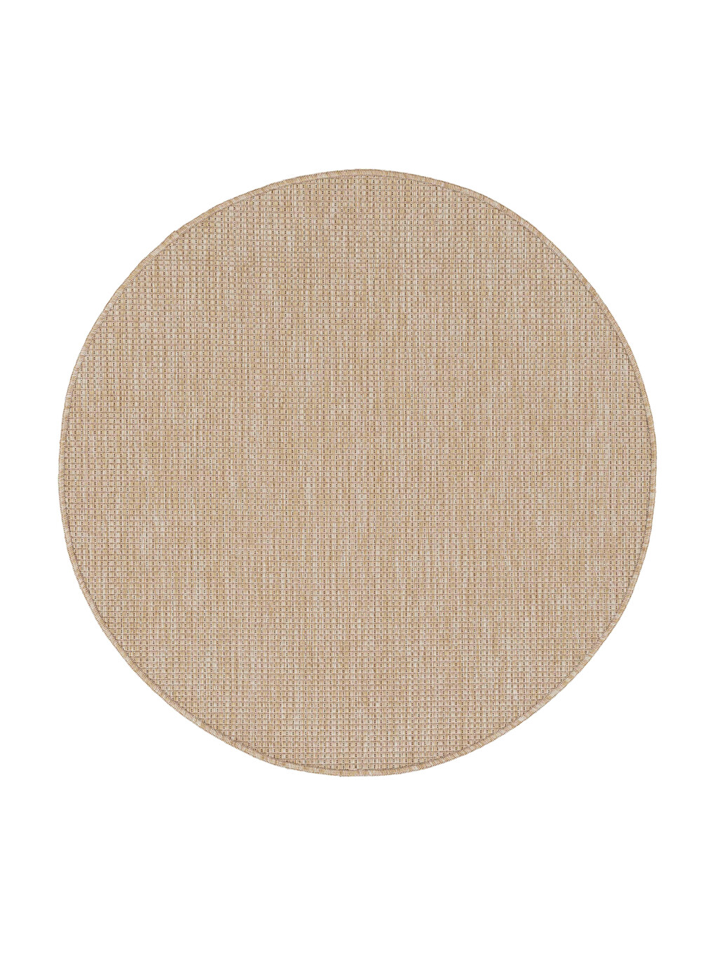 Sisalux 3083 Bej Yuvarlak Sisal Dokuma Jüt Kilim Hav Toz Vermez Mutfak Oturma Odası Halısı-160x160-4