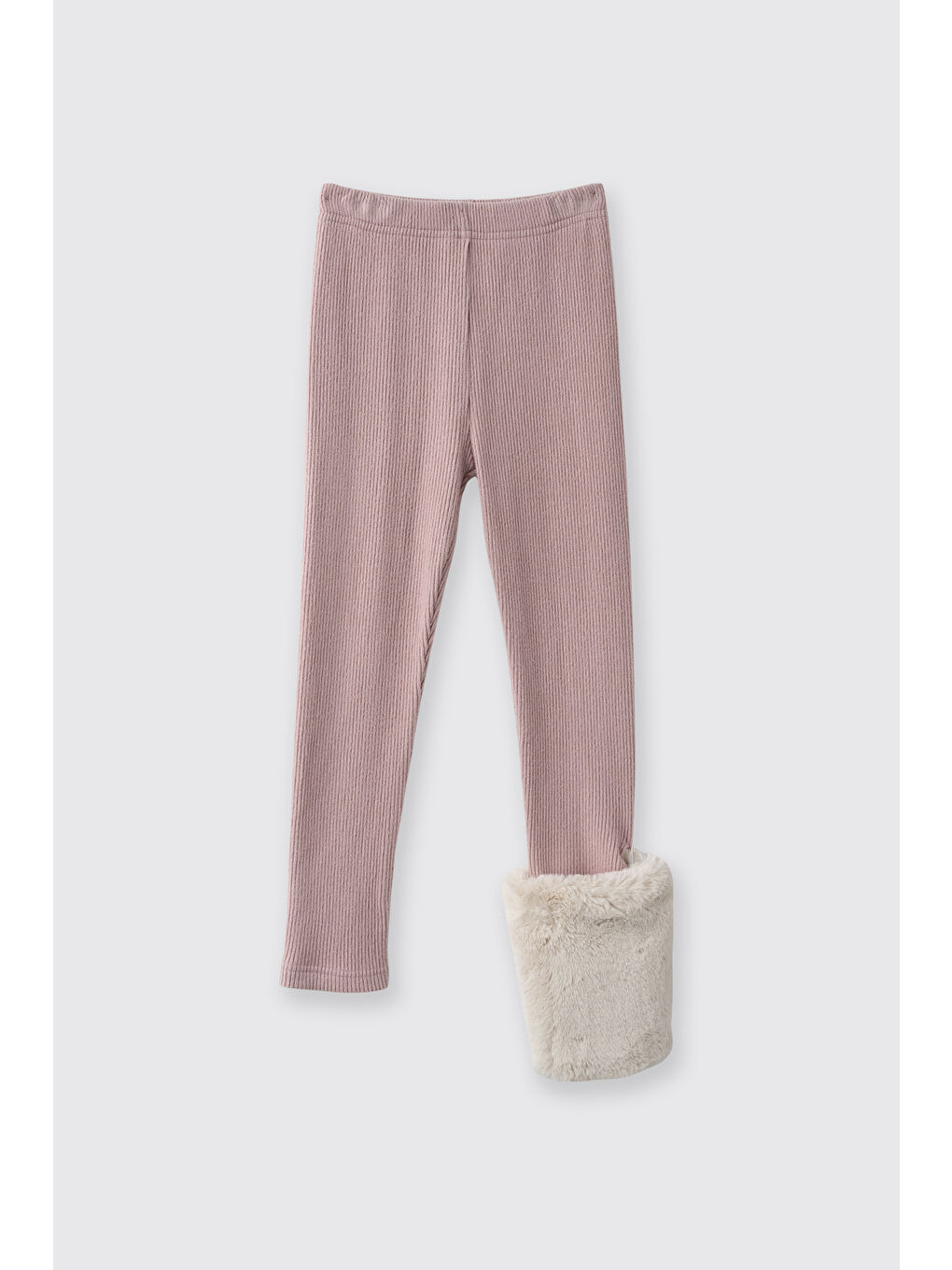 Kız Çocuk Yumuşak Dokulu Tayt Pembe