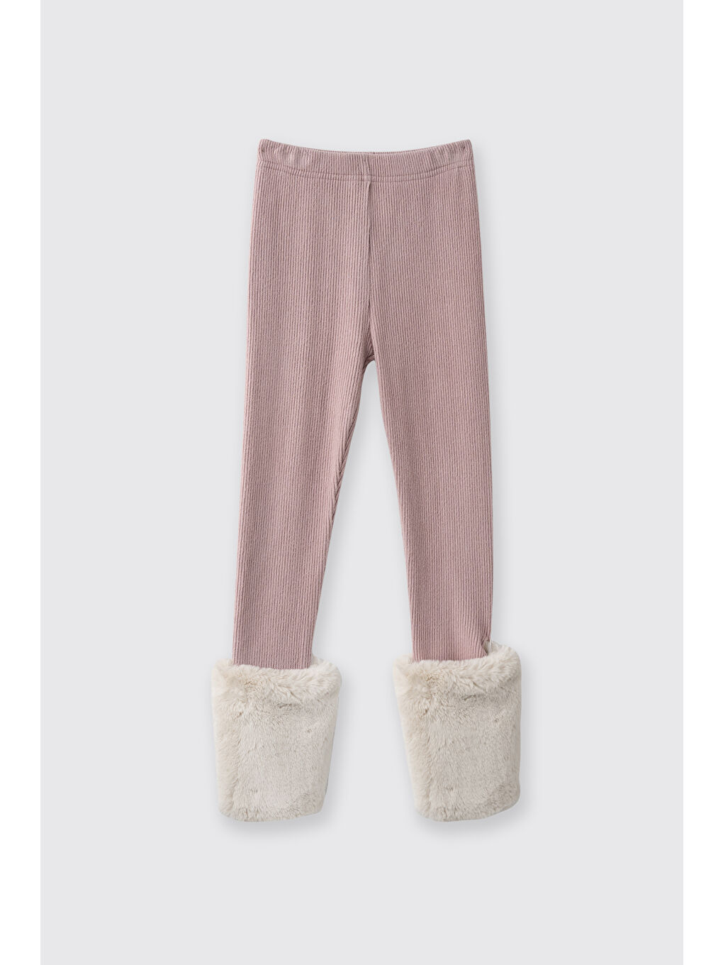 Kız Çocuk Yumuşak Dokulu Tayt Pembe-2