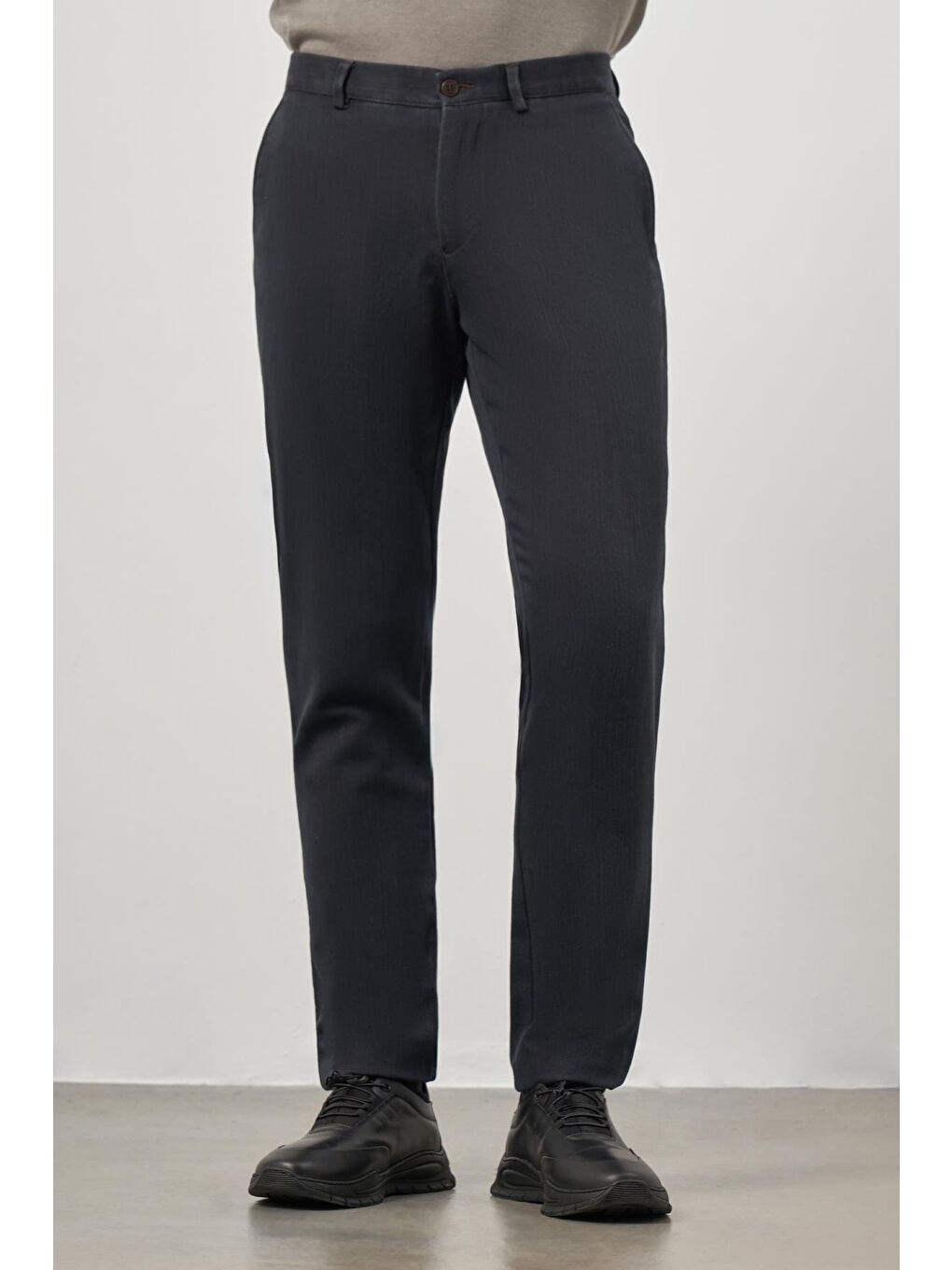 Siyah Pamuklu Yandan Cepli Casual Comfort Fit Chino Pantolon 1003245153