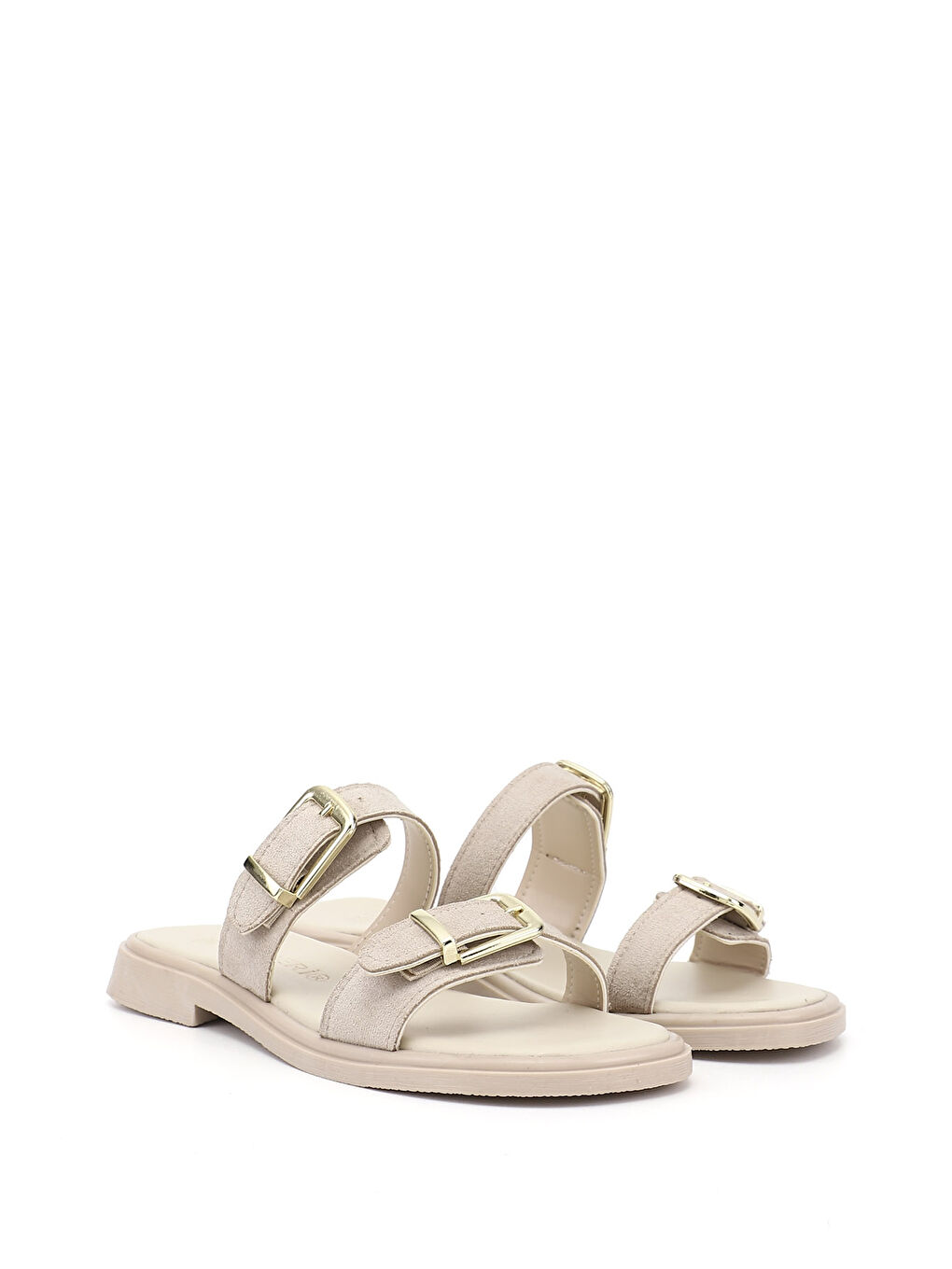 Bej Kadın BEJ Tokalı Günlük Terlik-1