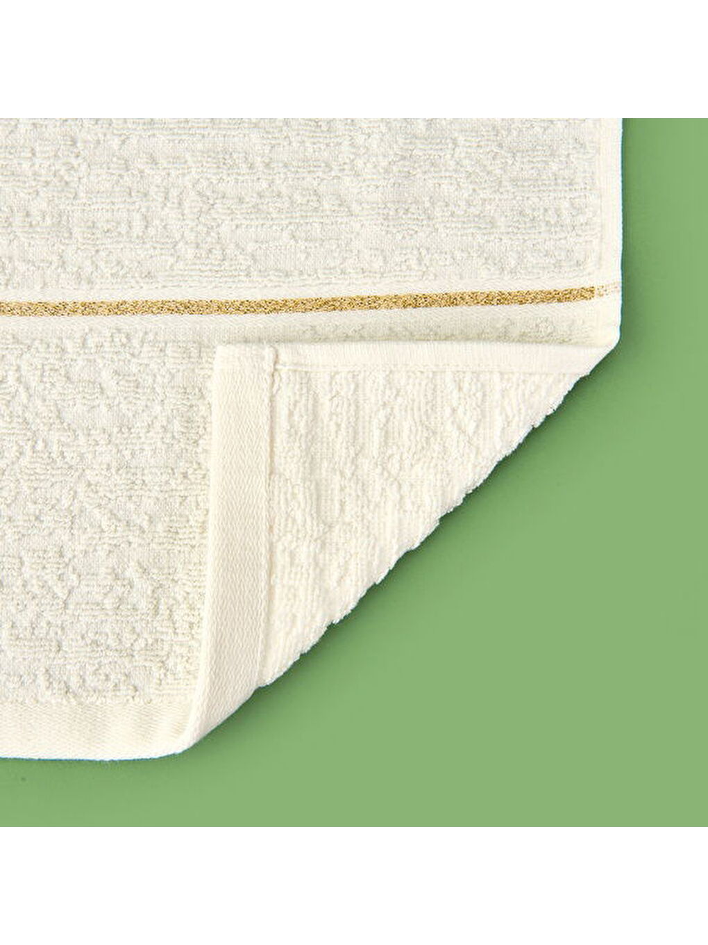 Soft Golden Star Line El Havlusu - Ekru - 30x50 cm-2