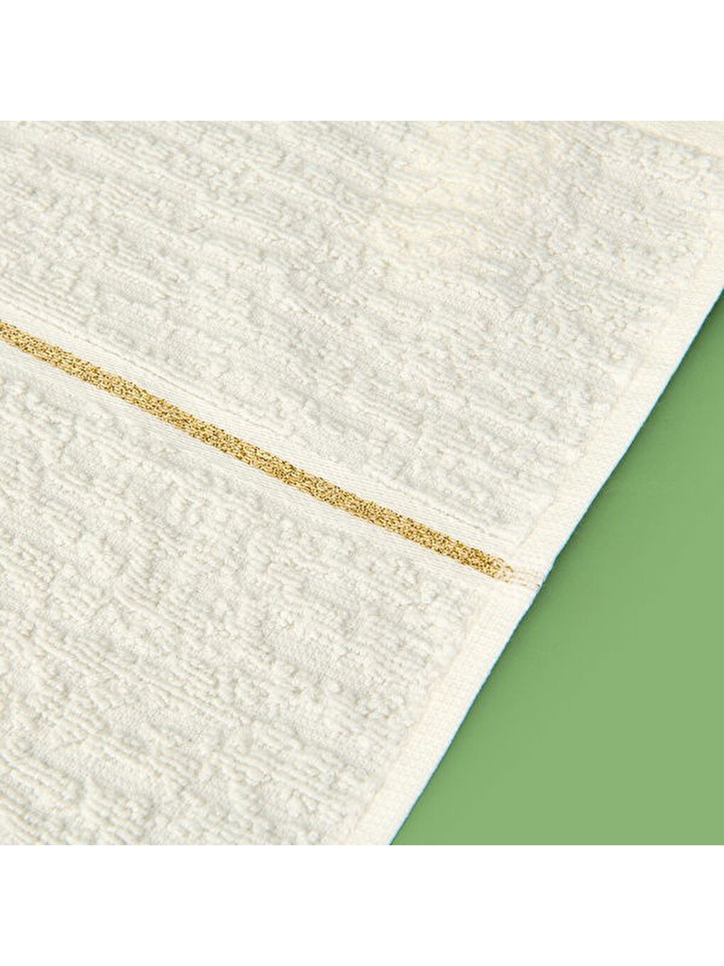 Soft Golden Star Line El Havlusu - Ekru - 30x50 cm-3