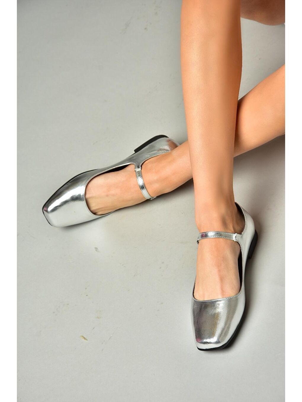 Gri S7262525 Gümüş Kadın Babet-1