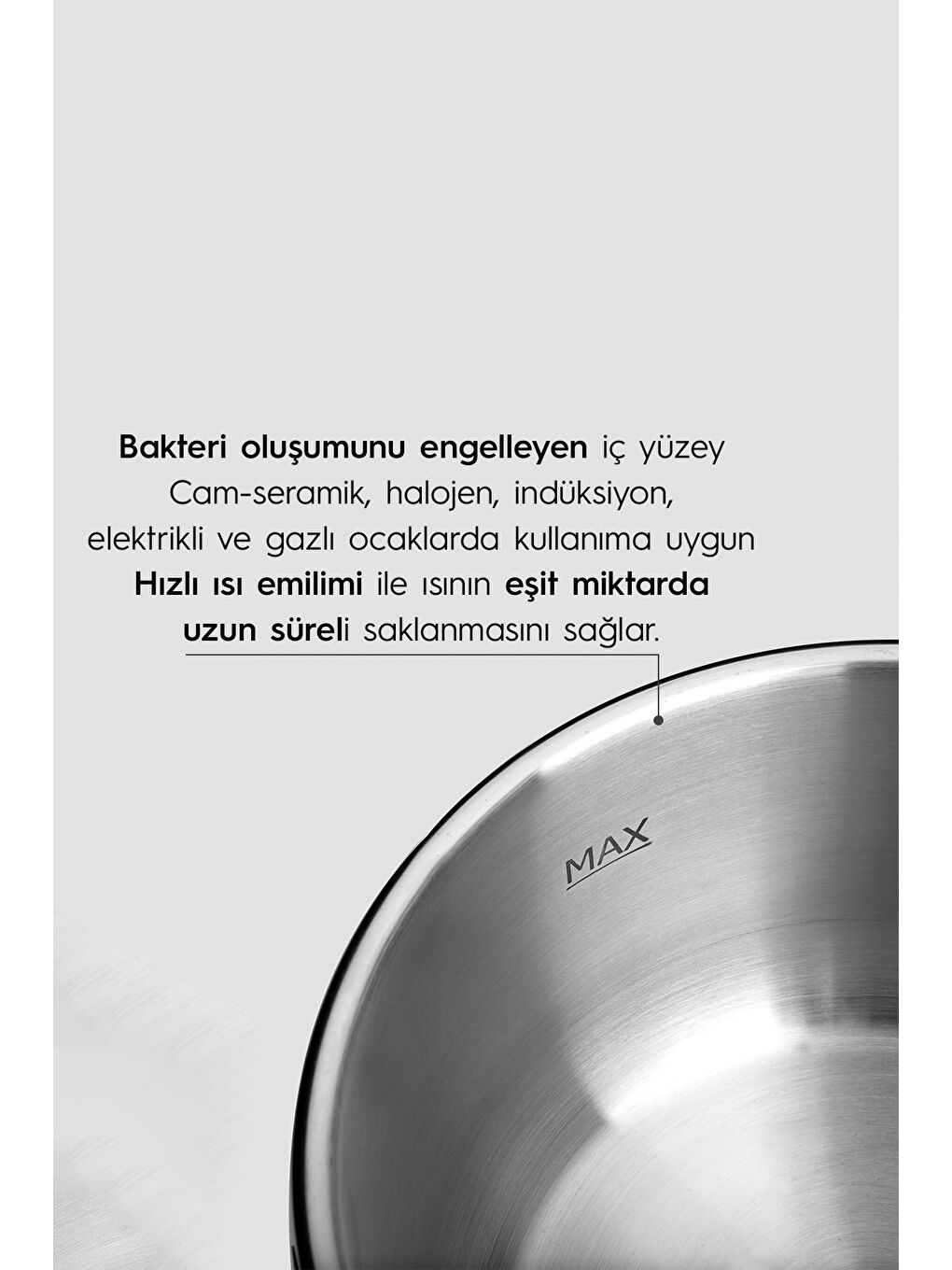 Gri Silver Matik Paslanmaz Çelik 4 Parça Düdüklü Tencere Seti-4