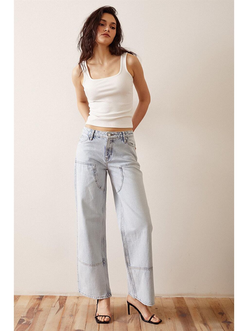 Mavi Boru Paça Salaş Jean