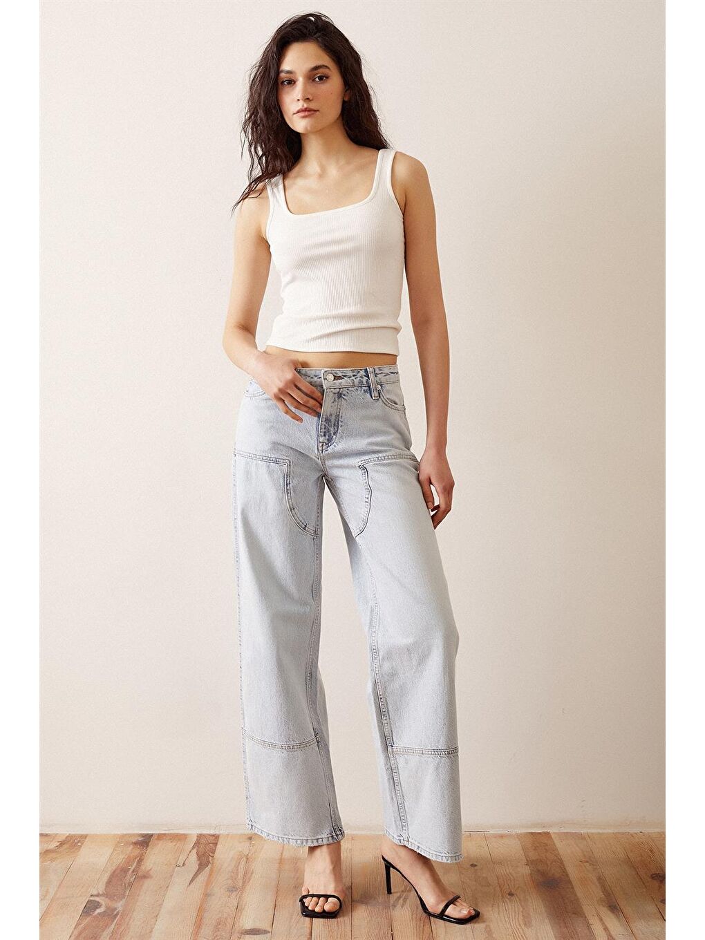 Mavi Boru Paça Salaş Jean-1