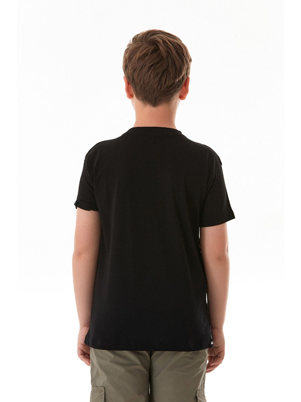 Siyah %100 Pamuk No Fear Baskılı Erkek Çocuk Tişört-3