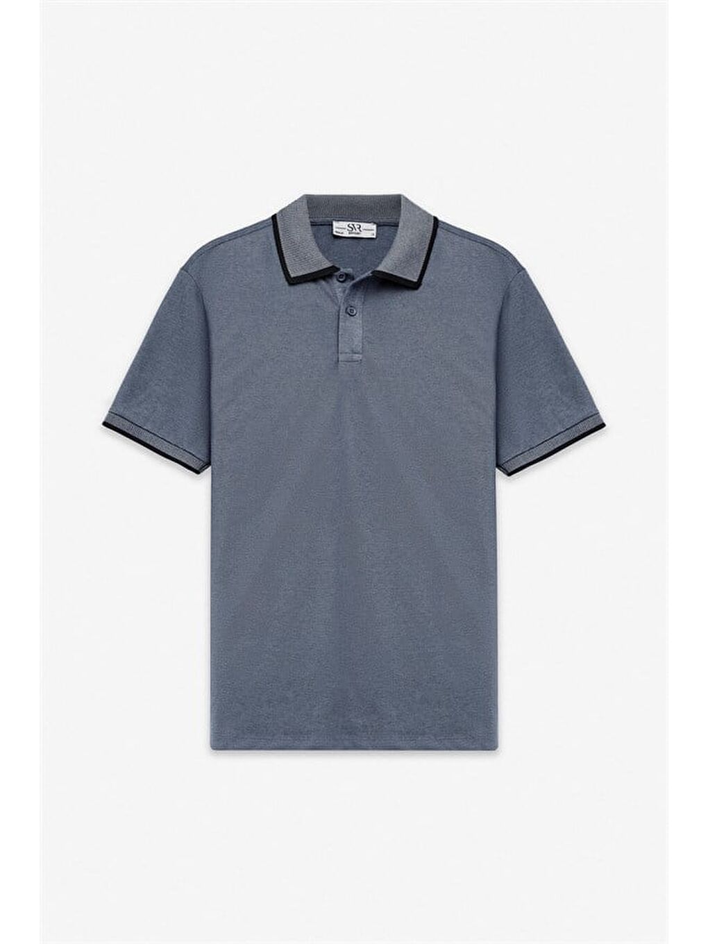 Antrasit Regular Düz Baskısız Pike Fermuarlı Polo Yaka Nefes Alabilen Tişört-5