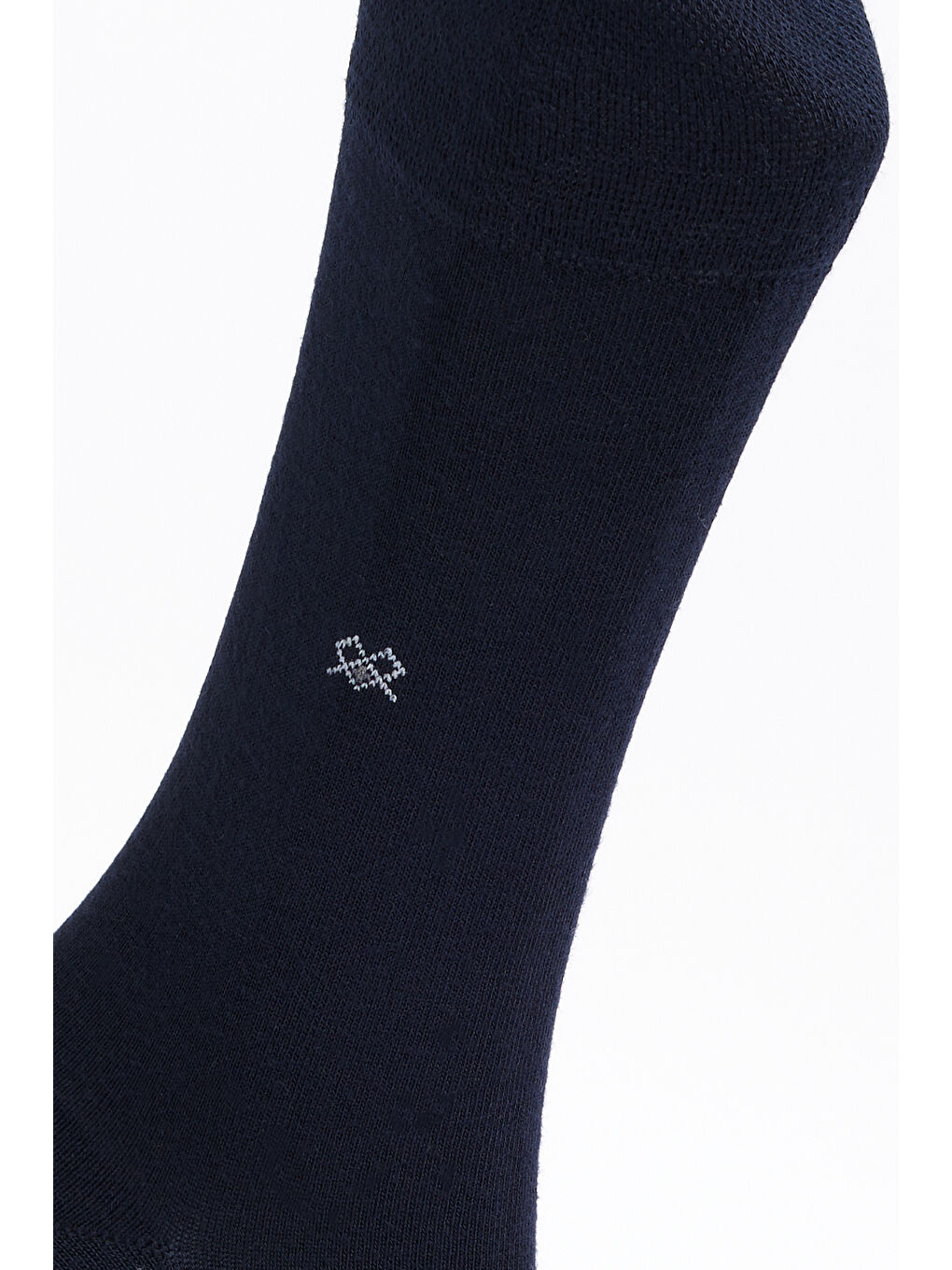 Erkek Lacivert Bambulu Tekli Çorap-1
