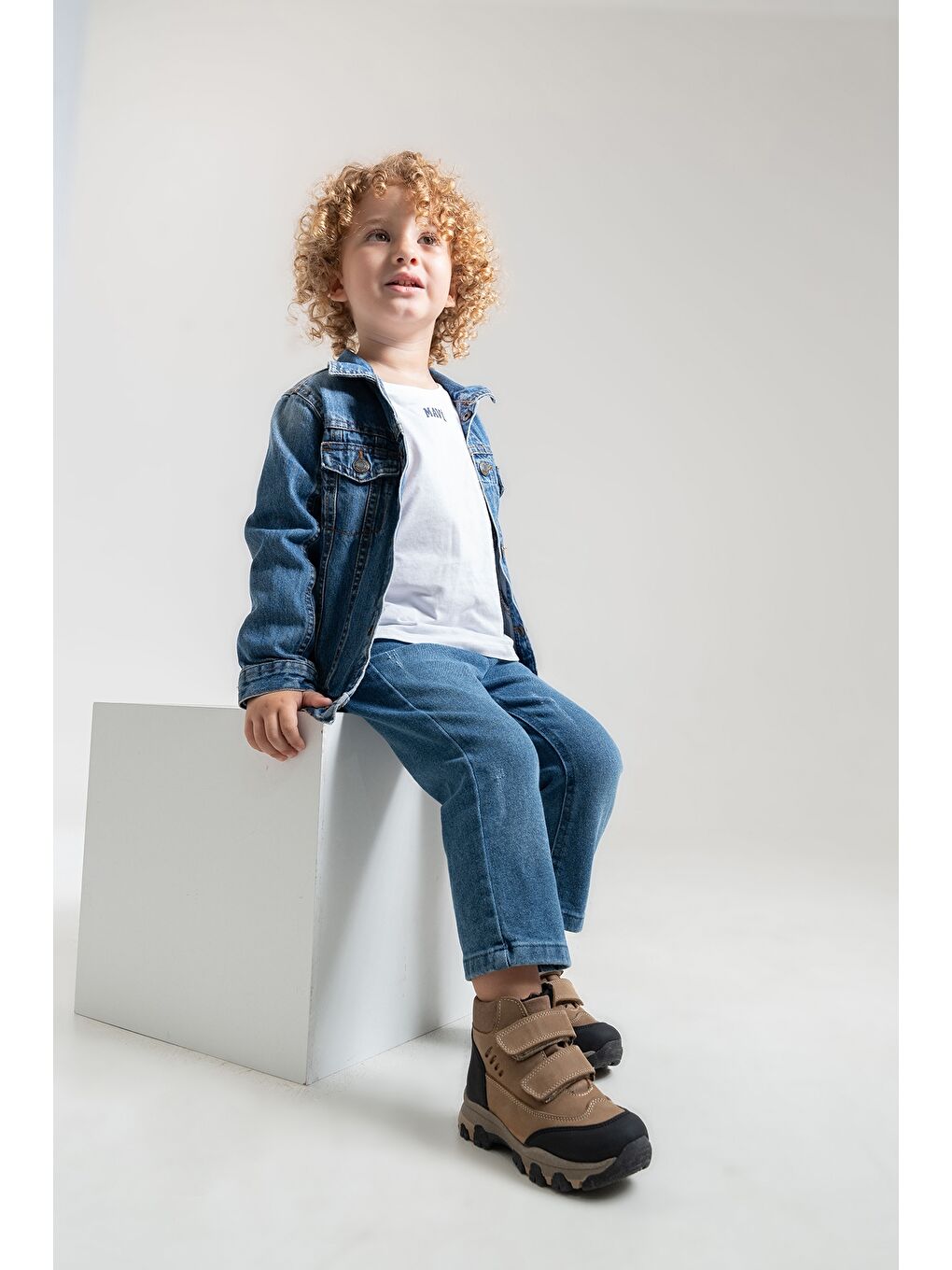 Bej Erkek Çocuk Kum Hakiki Deri Anatomik Günlük Bot-1