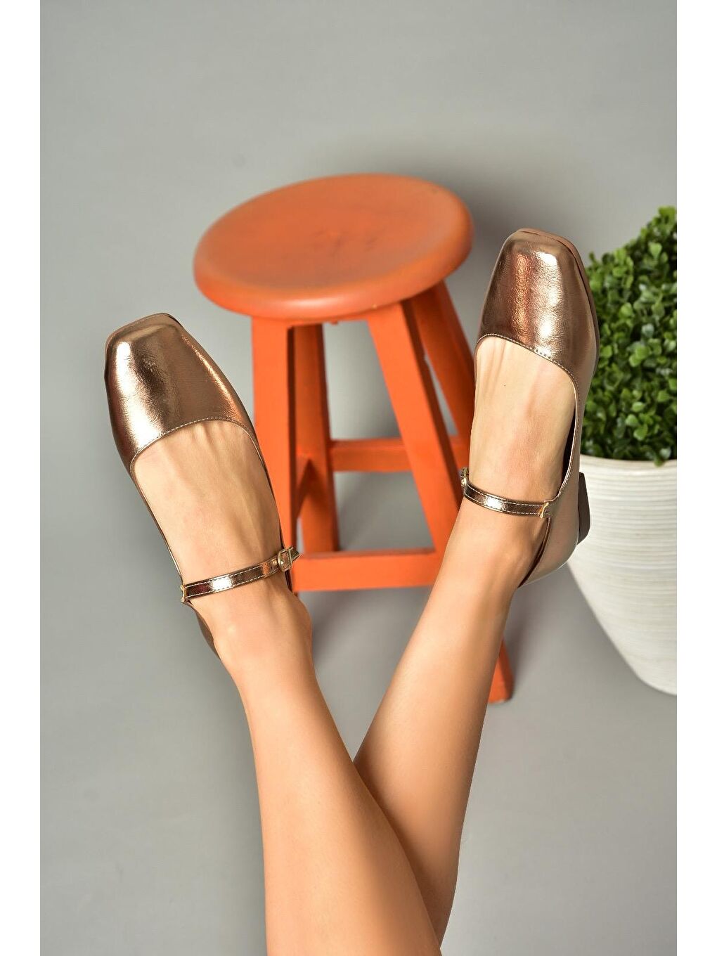 Sarı S7262525 Bronz Kadın Babet-3