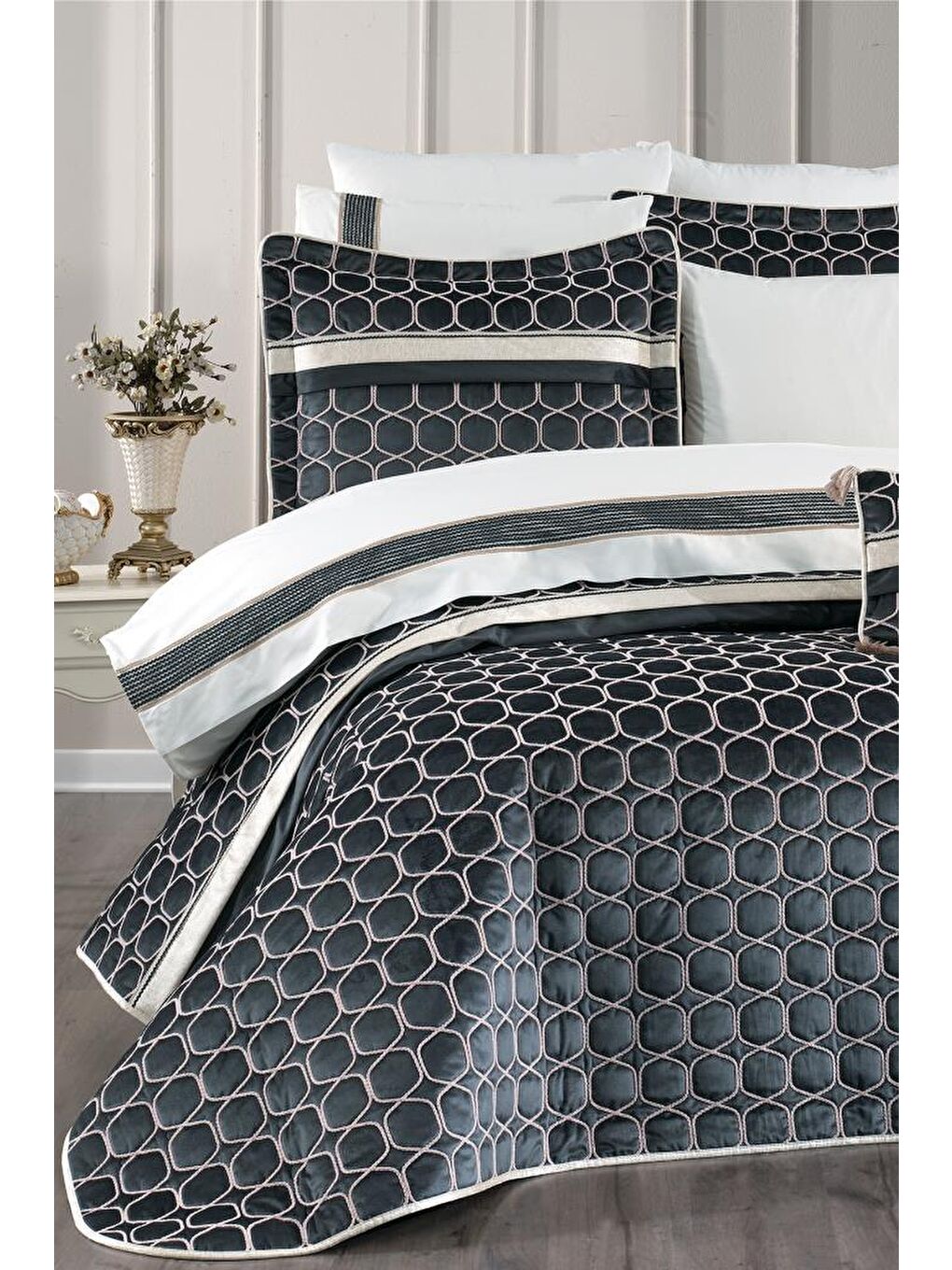 Valeron 10 Parça Çeyiz Seti Antrasit