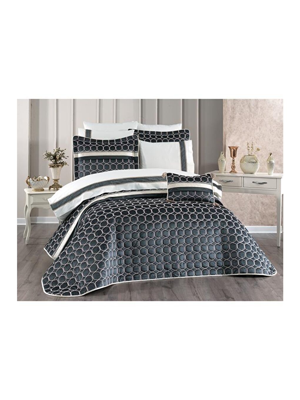 Valeron 10 Parça Çeyiz Seti Antrasit-1