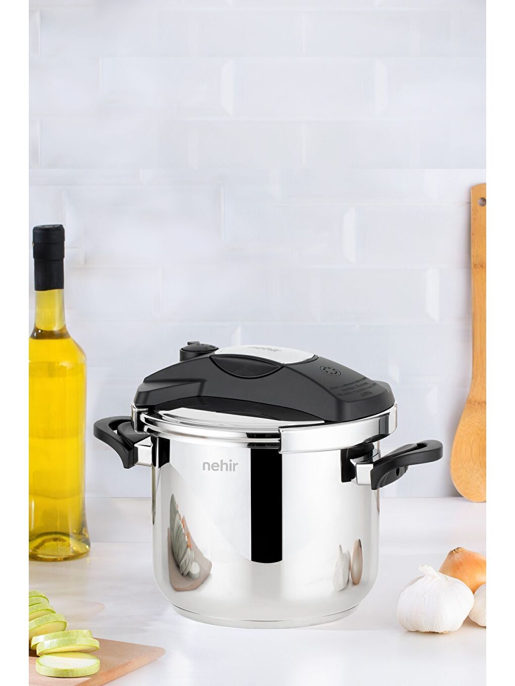 Gri Silver Matik Paslanmaz Çelik 5 Litre Düdüklü Tencere-6