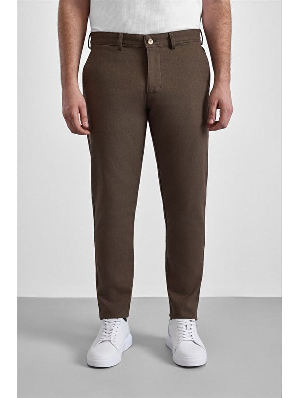 Bej Slim Casual Pantolon