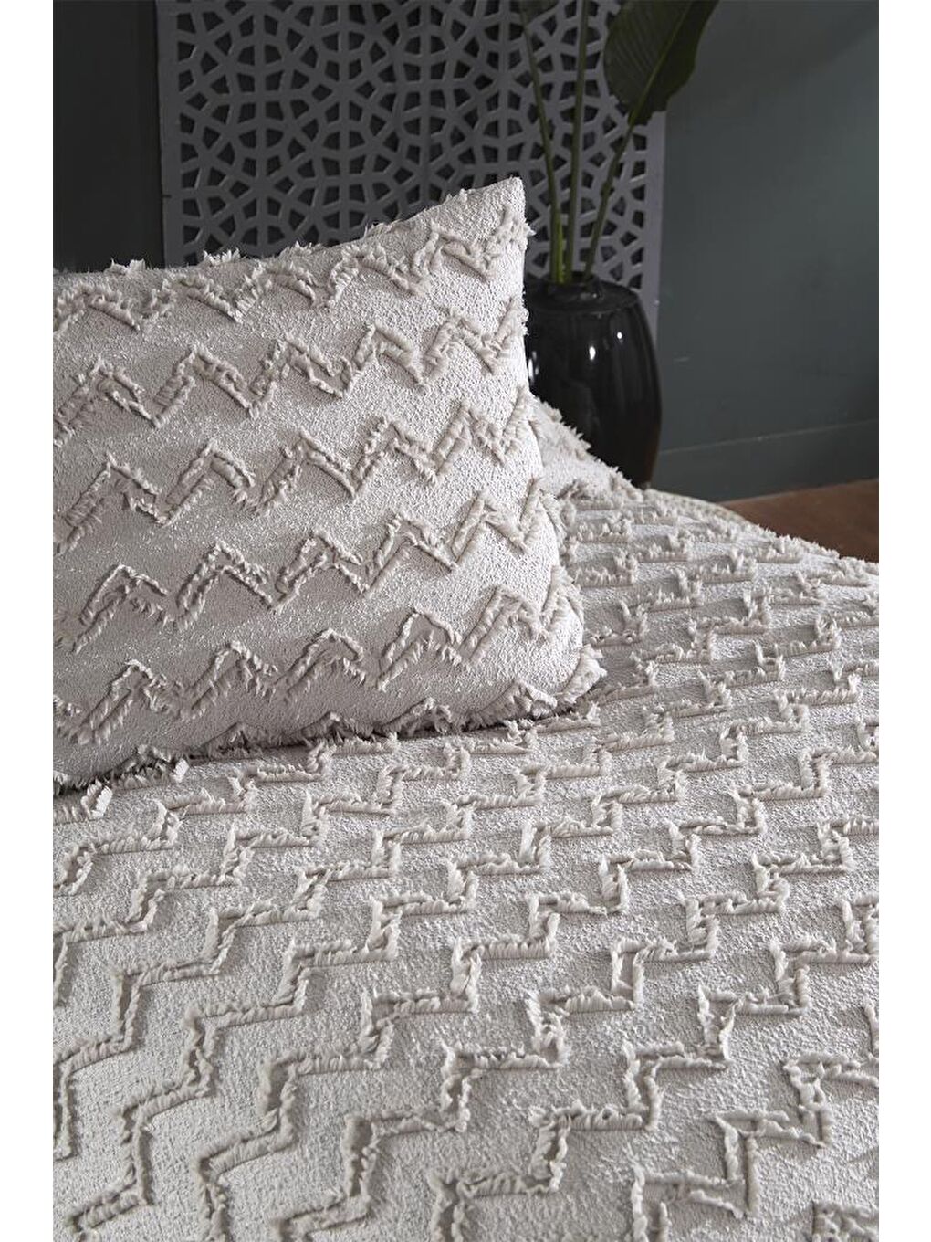 Lumpa 2 Parça Tek Kişilik Pike Takımı Gri-5