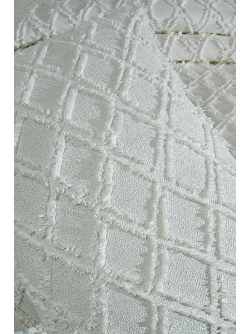 Ekru Vesya 2 Parça Tek Kişilik Pike Takımı Krem-1