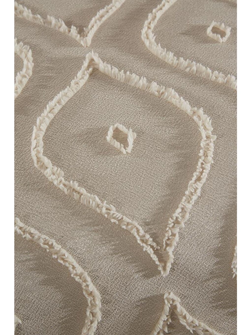 Pirot 3 Parça Çift Kişilik Pike Takımı Bej-3