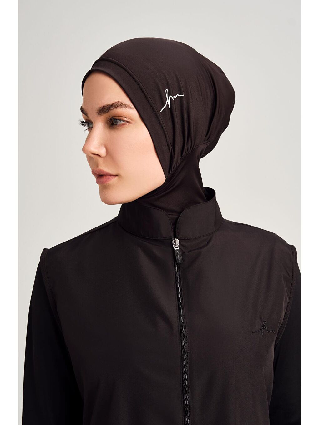 Siyah Tesettür Yüzücü Bonesi 1006-1