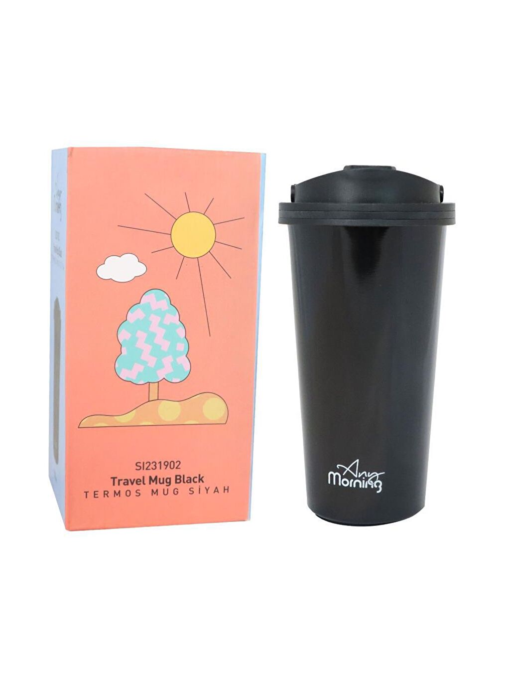 Any Morning Siyah Any Morning SI231902 Termos Mug Siyah - 5