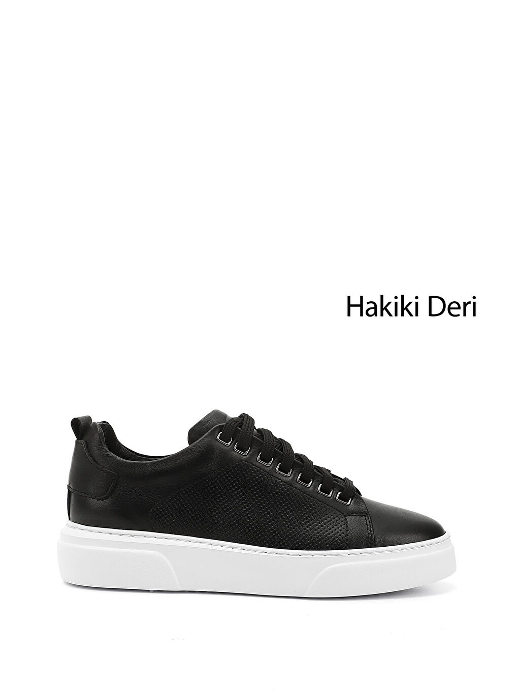 Mor Erkek ZÜMRÜT-SİYAH Bağcıklı Hakiki Deri Sneaker