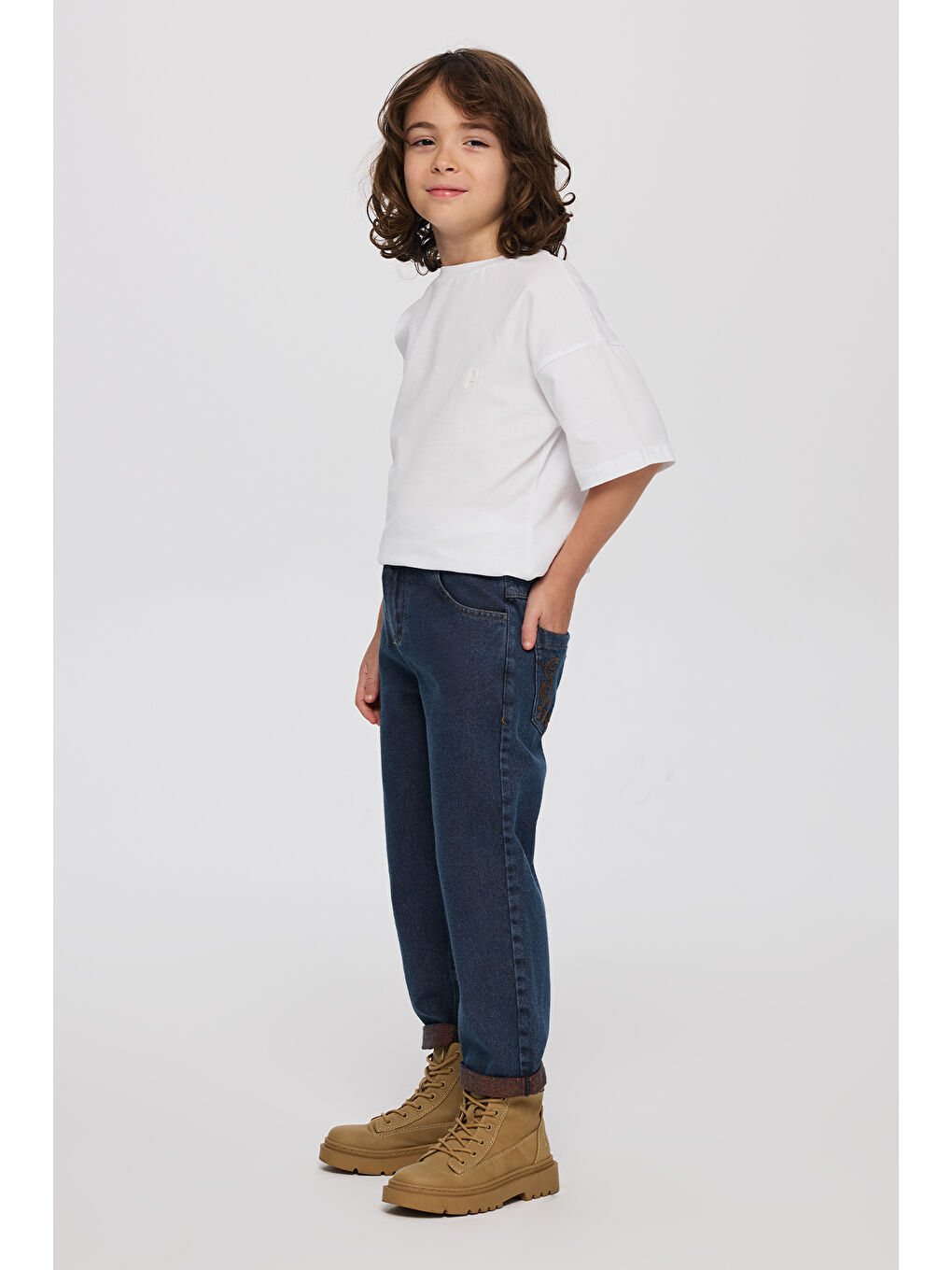 Erkek Çocuk Denim Pantolon Lacivert-1