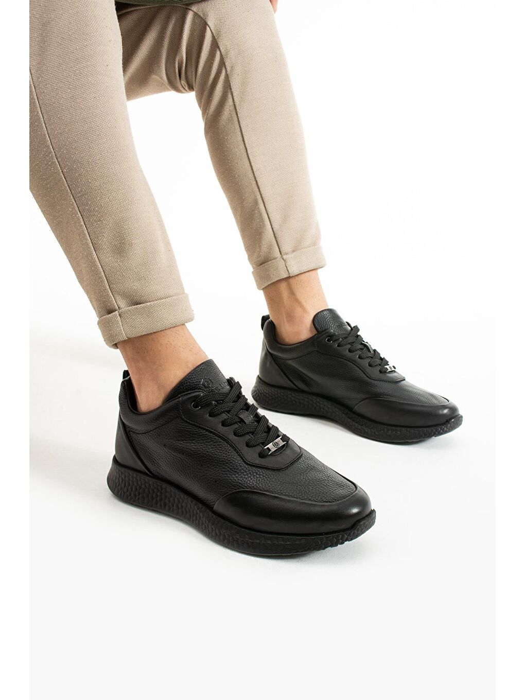 Makela Hakiki Deri Siyah Erkek Ayakkabı-2