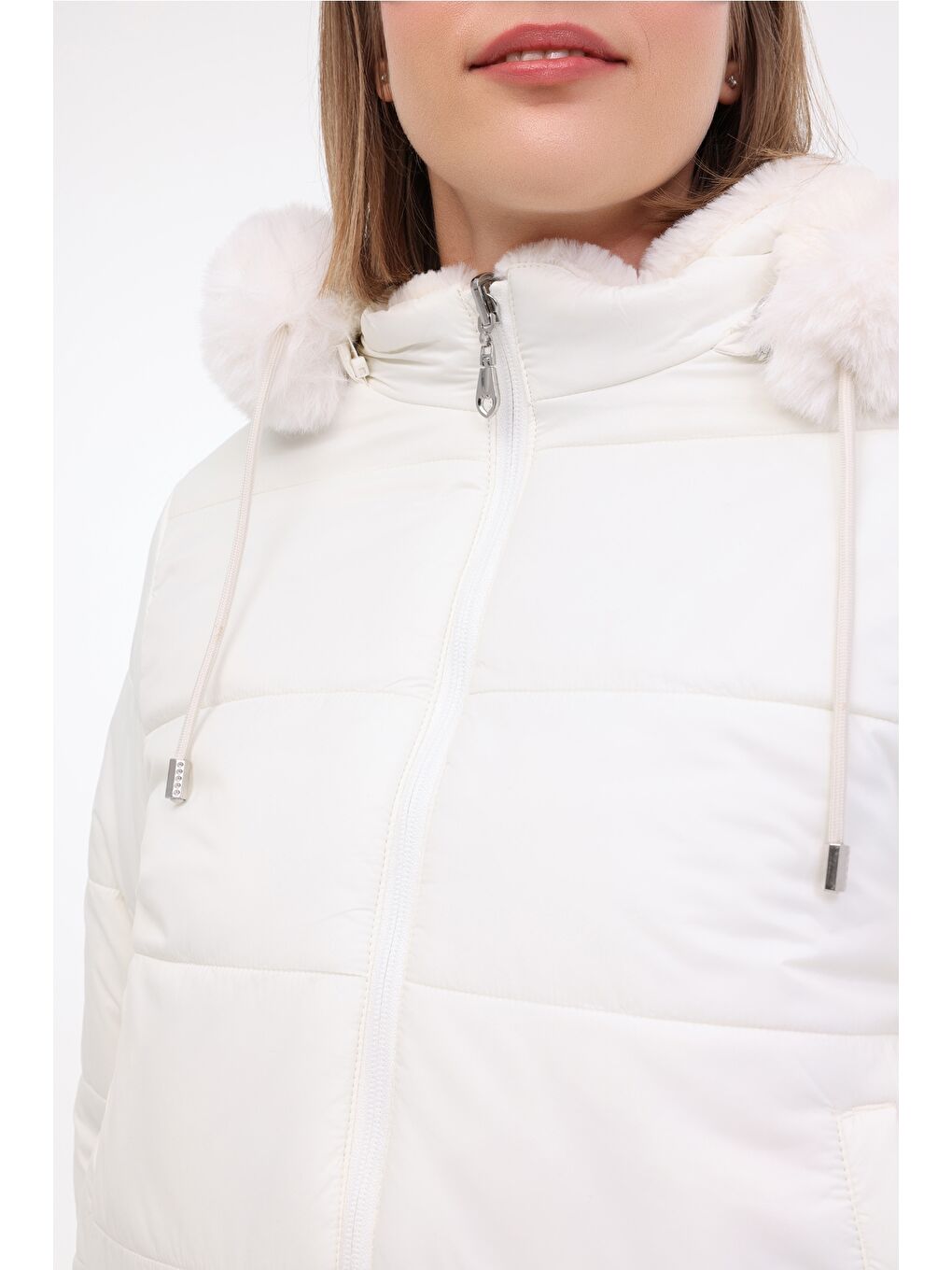 Bej WL ALBA 2CN2120 4PR Ekru Kadın Kısa Kaban-3