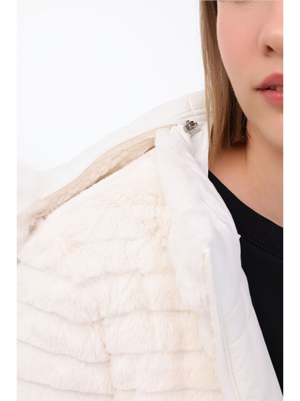 Bej WL ALBA 2CN2120 4PR Ekru Kadın Kısa Kaban-4