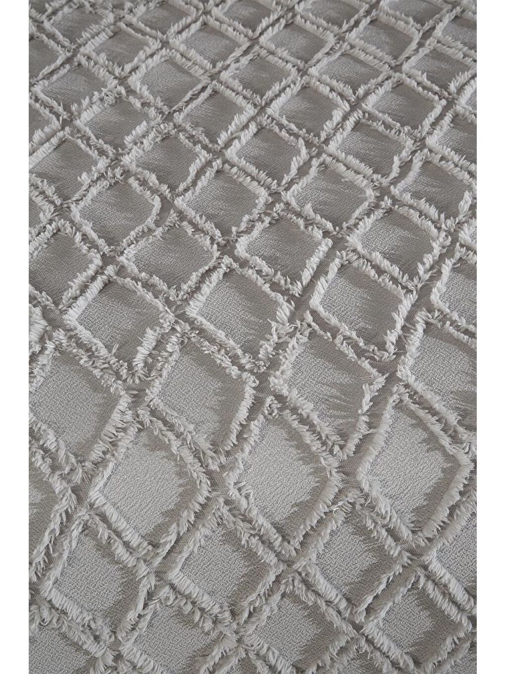 Vesya 2 Parça Tek Kişilik Pike Takımı Gri-3