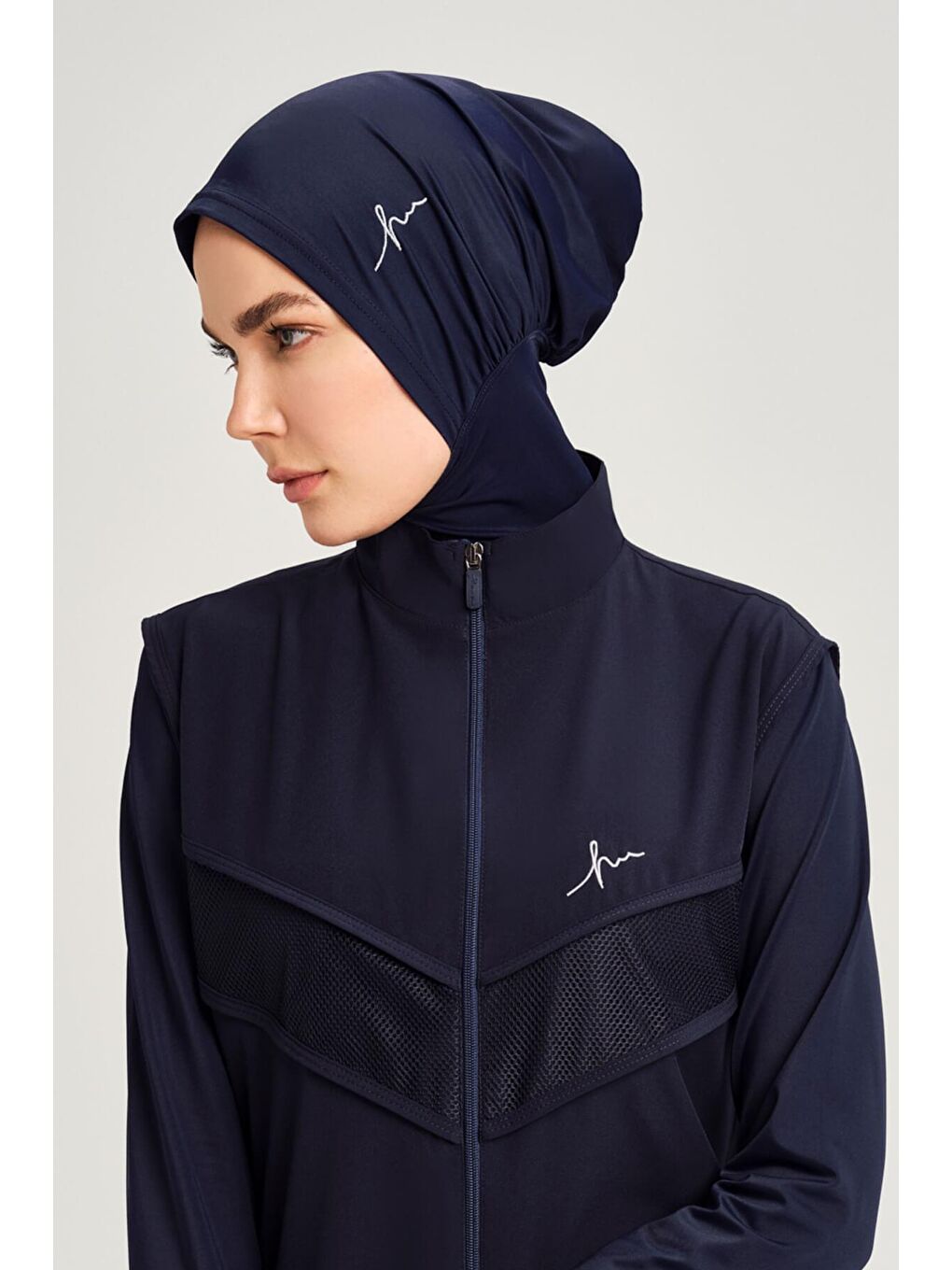 Lacivert Tesettür Yüzücü Bonesi 1006-1