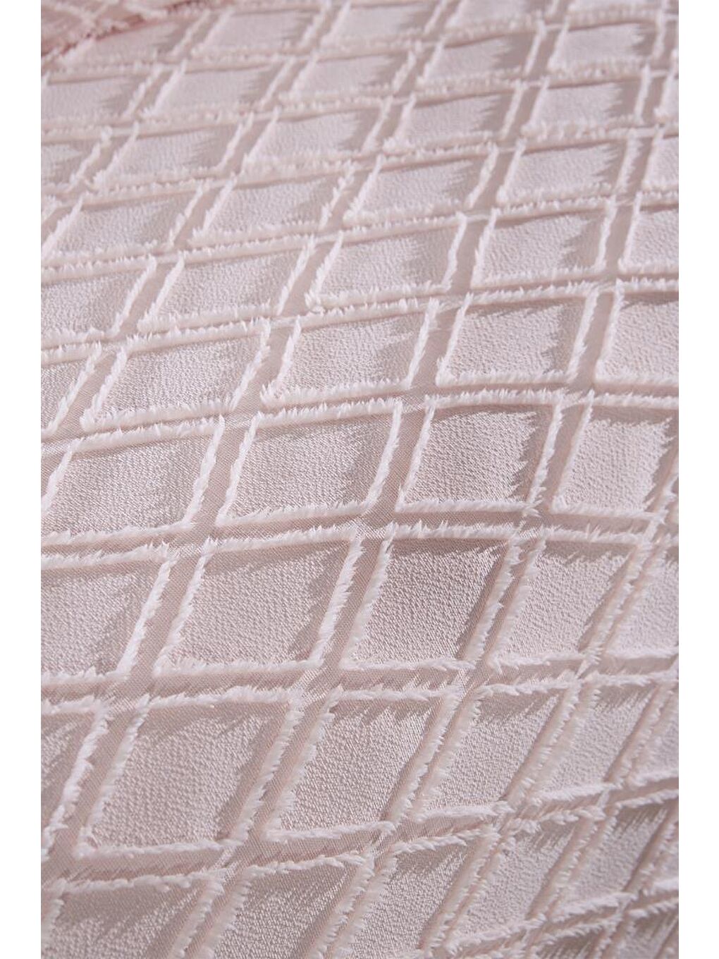 Pembe Vesya 3 Parça Çift Kişilik Pike Takımı Pudra-4