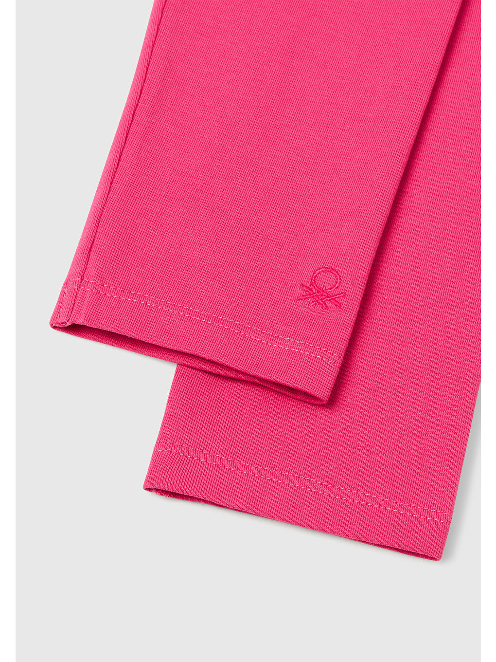 Kız Çocuk Pembe Benetton Logolu Uzun Tayt-2
