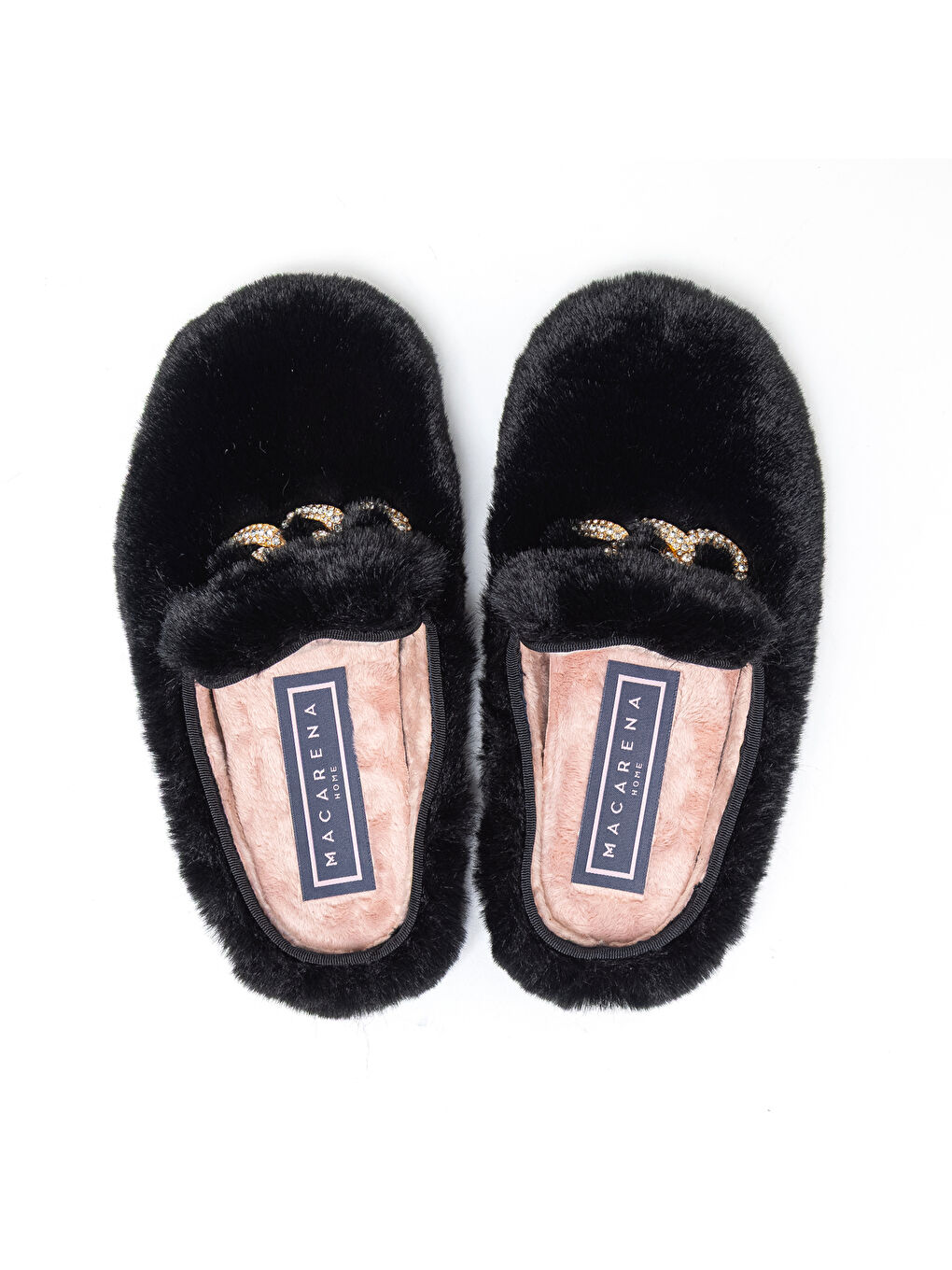 Siyah Kadın Ev Terliği ANAIS14-MK GROSETO PELO JORGE-6