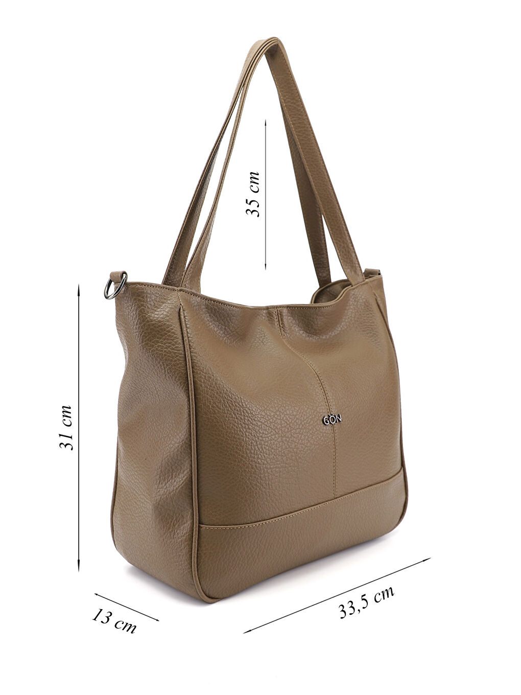 Bej Kadın BEJ-VİZON Uzun Askılı El ve Omuz Çantası-1