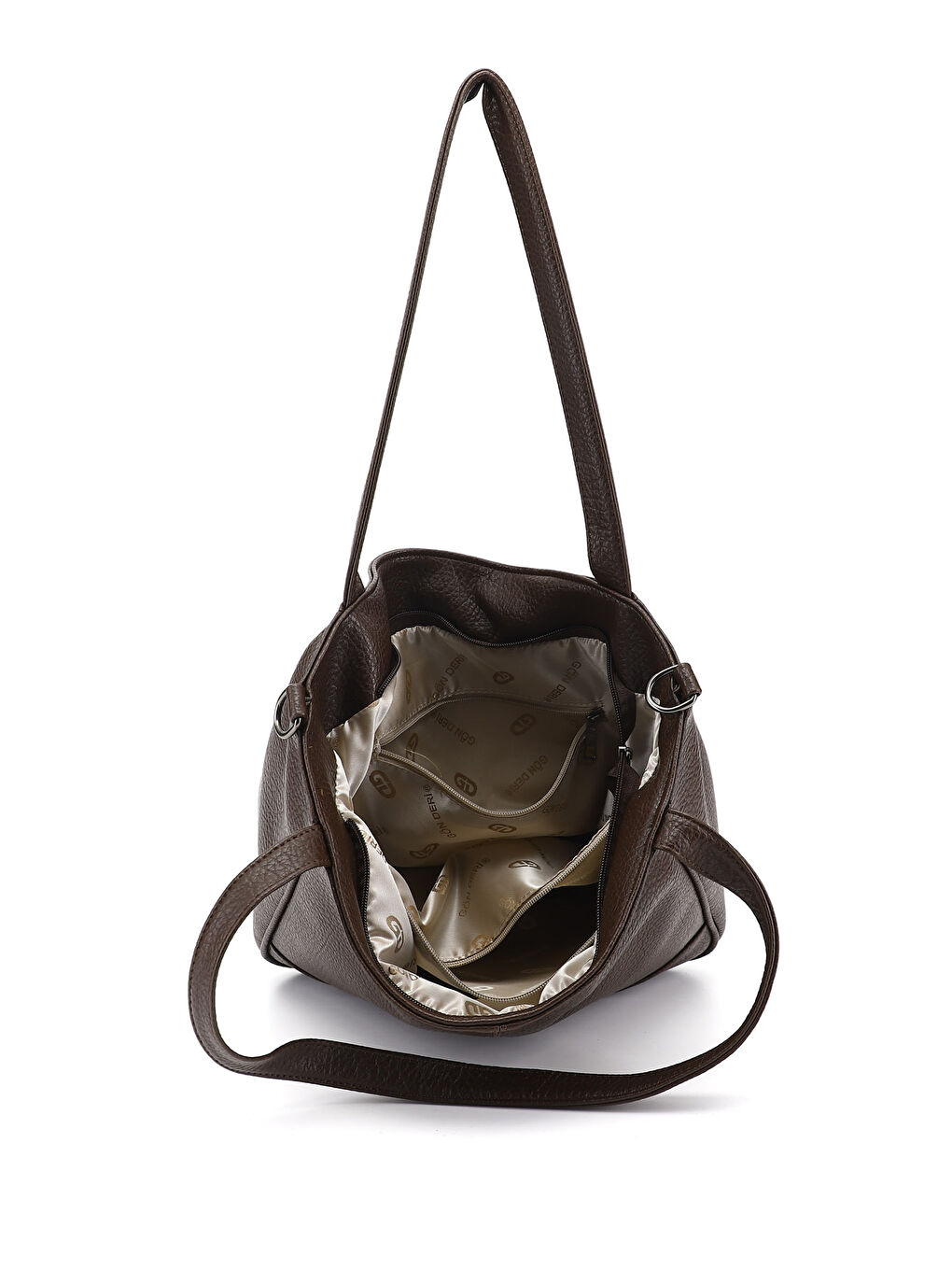 Kahverengi Kadın KAHVERENGİ Uzun Askılı El ve Omuz Çantası-4