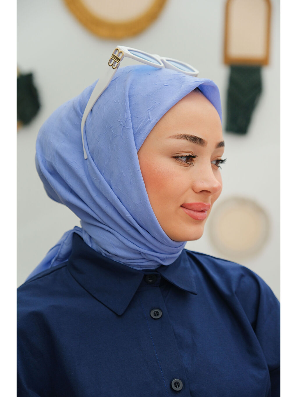 Bambu Kraş Eşarp Bebe Mavi-2