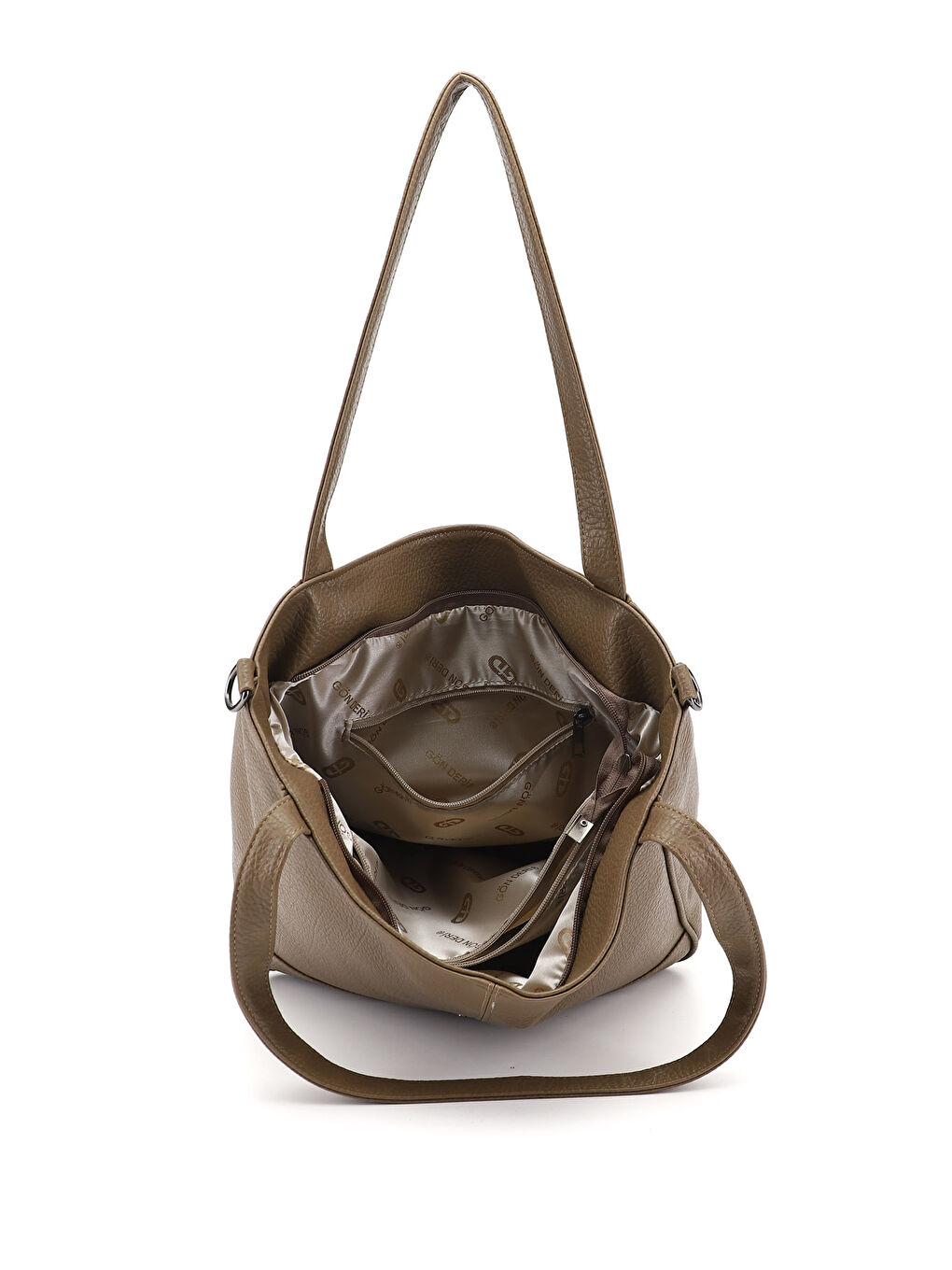 Bej Kadın BEJ-VİZON Uzun Askılı El ve Omuz Çantası-4