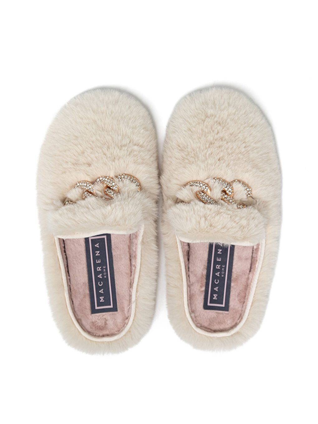 Ekru Kadın Ev Terliği ANAIS14-MK GROSETO PELO JORGE-4