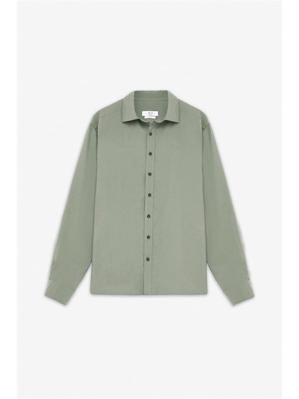 Koyu Yeşil Slim Klasik Yaka Düz Casual Gömlek-6