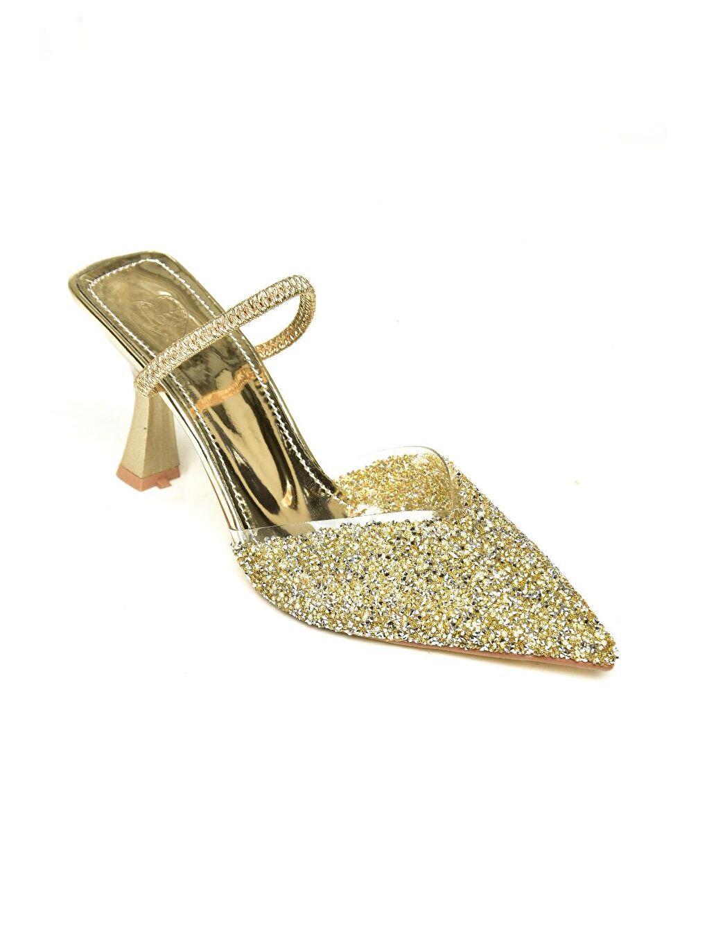 Sarı U6145671 Altın Kadın Topuklu Ayakkabı-1