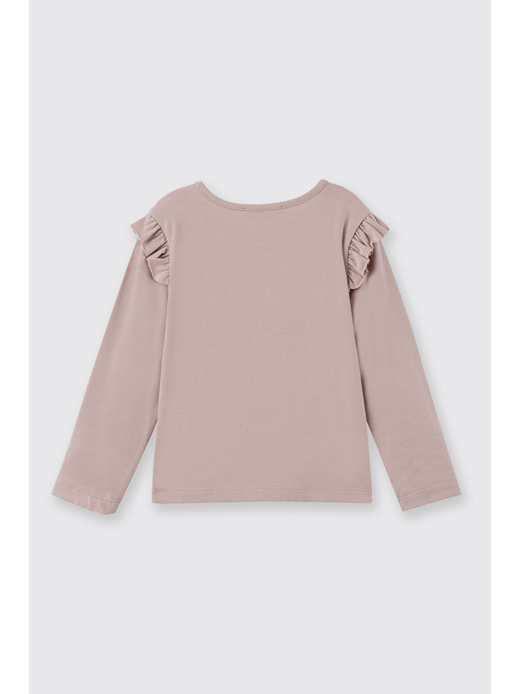 Pembe Kız Çocuk Uzun Kollu T-Shirt Pudra-2
