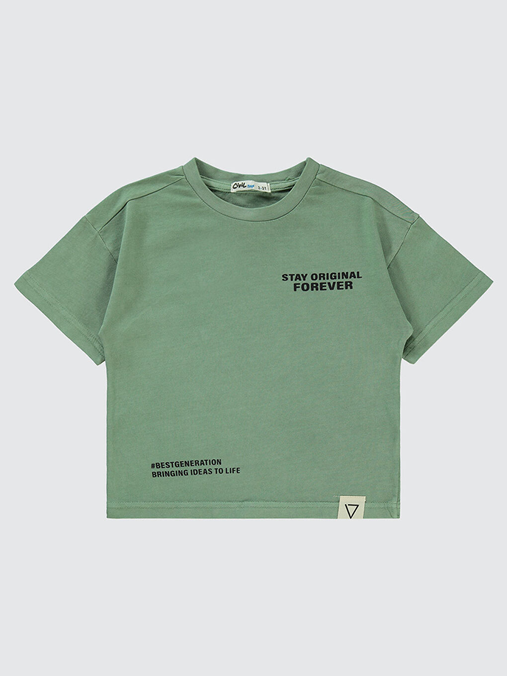 Boys Erkek Çocuk Tişört 2-5 Yaş Haki