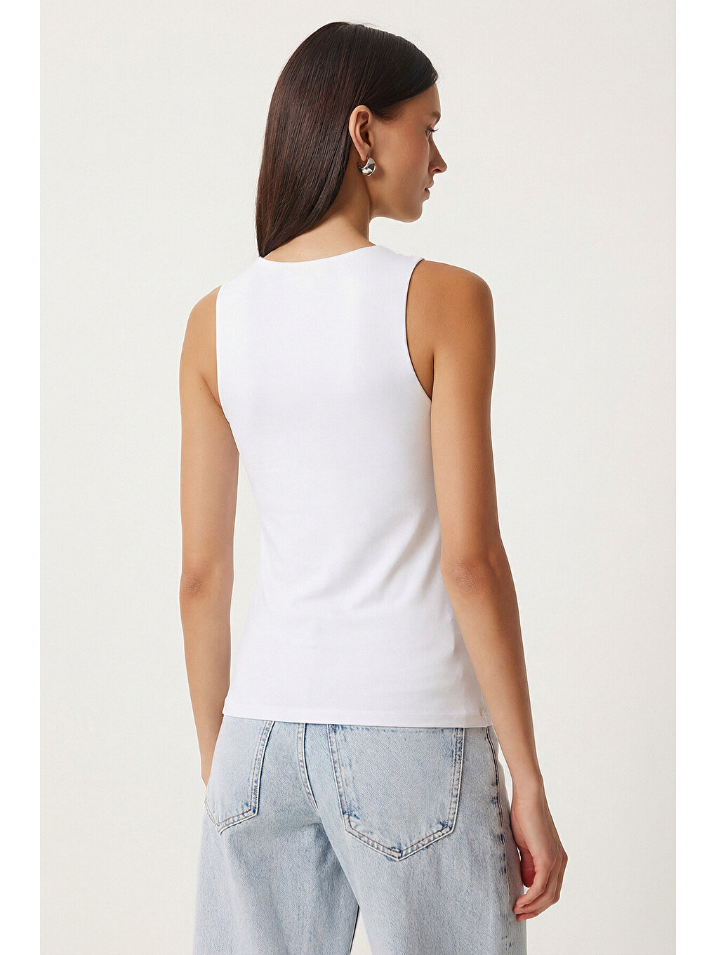 Siyah 2’li Paket Basic Örme Bluz SİYAH BEYAZ LRN0011-3