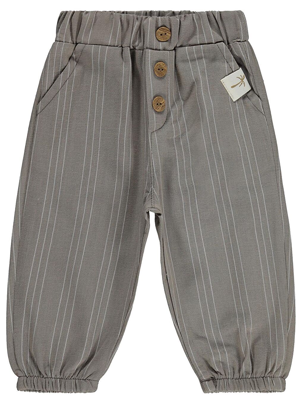 Baby Çizgili 6-18 Ay Pantolon - Kahverengi 9-12 Ay