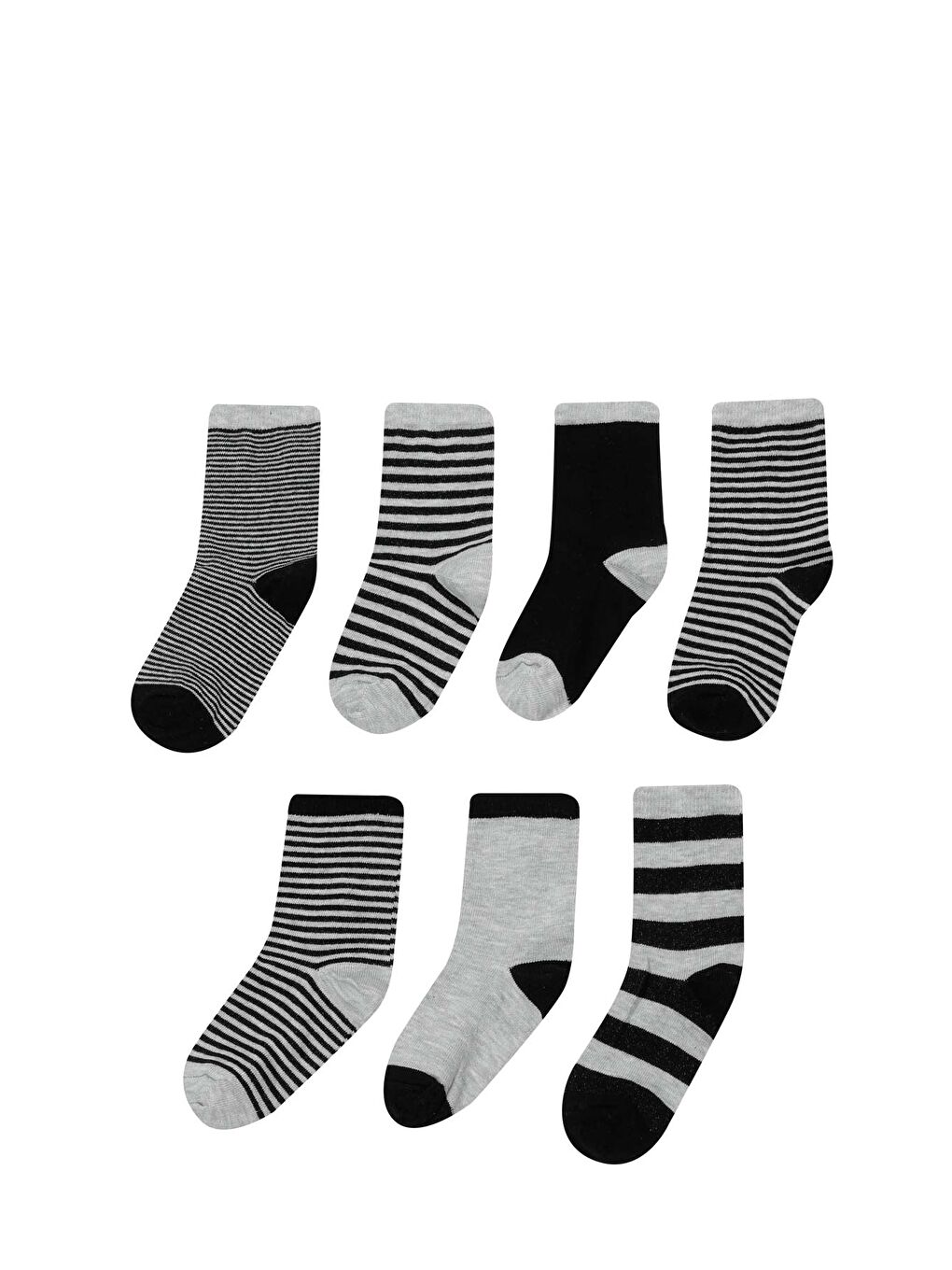 KLASIK 7 LI SKT-B 4PR Siyah Erkek Çocuk 7 Li Çorap